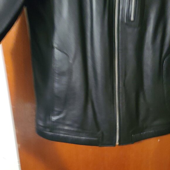 Men's Tanatar Black Lambskin Leather Jacket Size Small - Picture 2 of 4